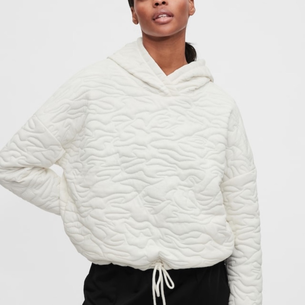 GAP frosty grey jacquard hoodie L Tall